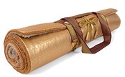 Luxury Yoga Rug Mat for Comfortable Practice Gold Snake - Holistic Silk